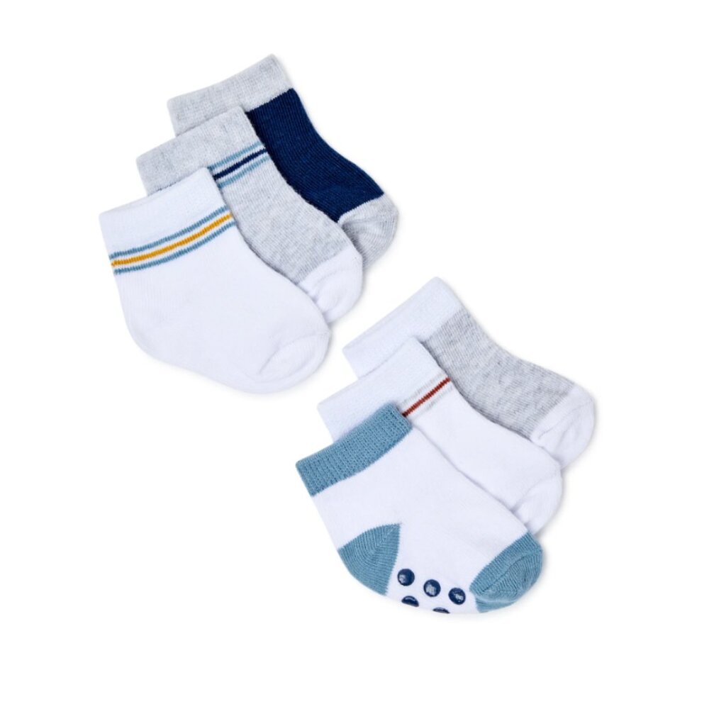 Carter's Child of Mine Baby Boys' Retro Crew Socks, 6-Pack, Size 0-6m NWT